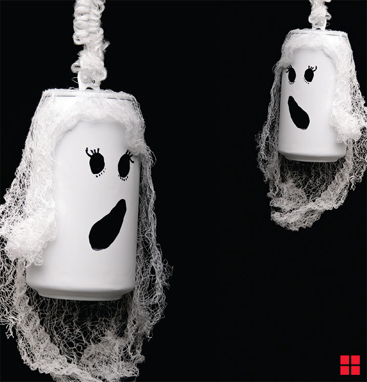 Soda Can Ghost Decorations