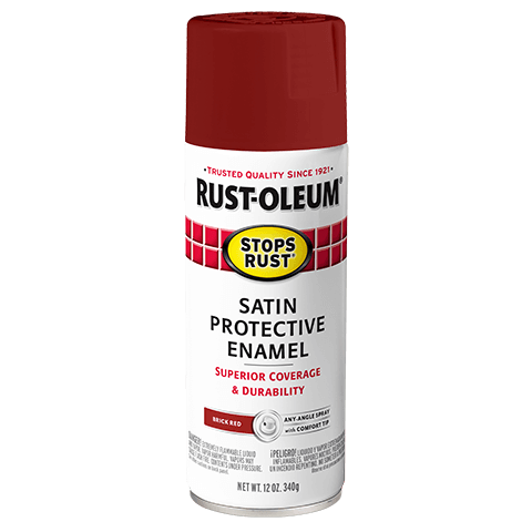 Rust-Oleum Protective Enamel Spray Paint Satin Brick Red
