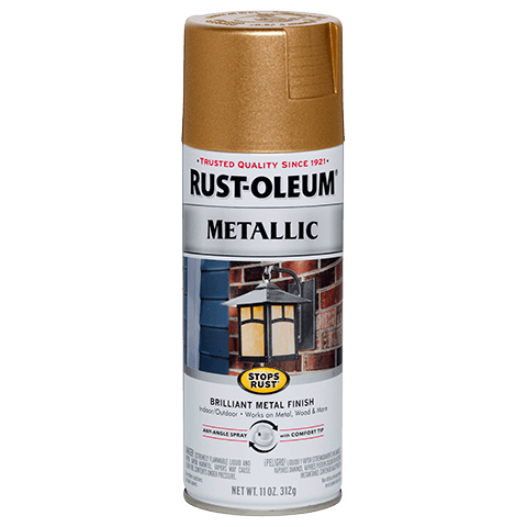 Stops Rust Metallic Spray Paint Warm Gold