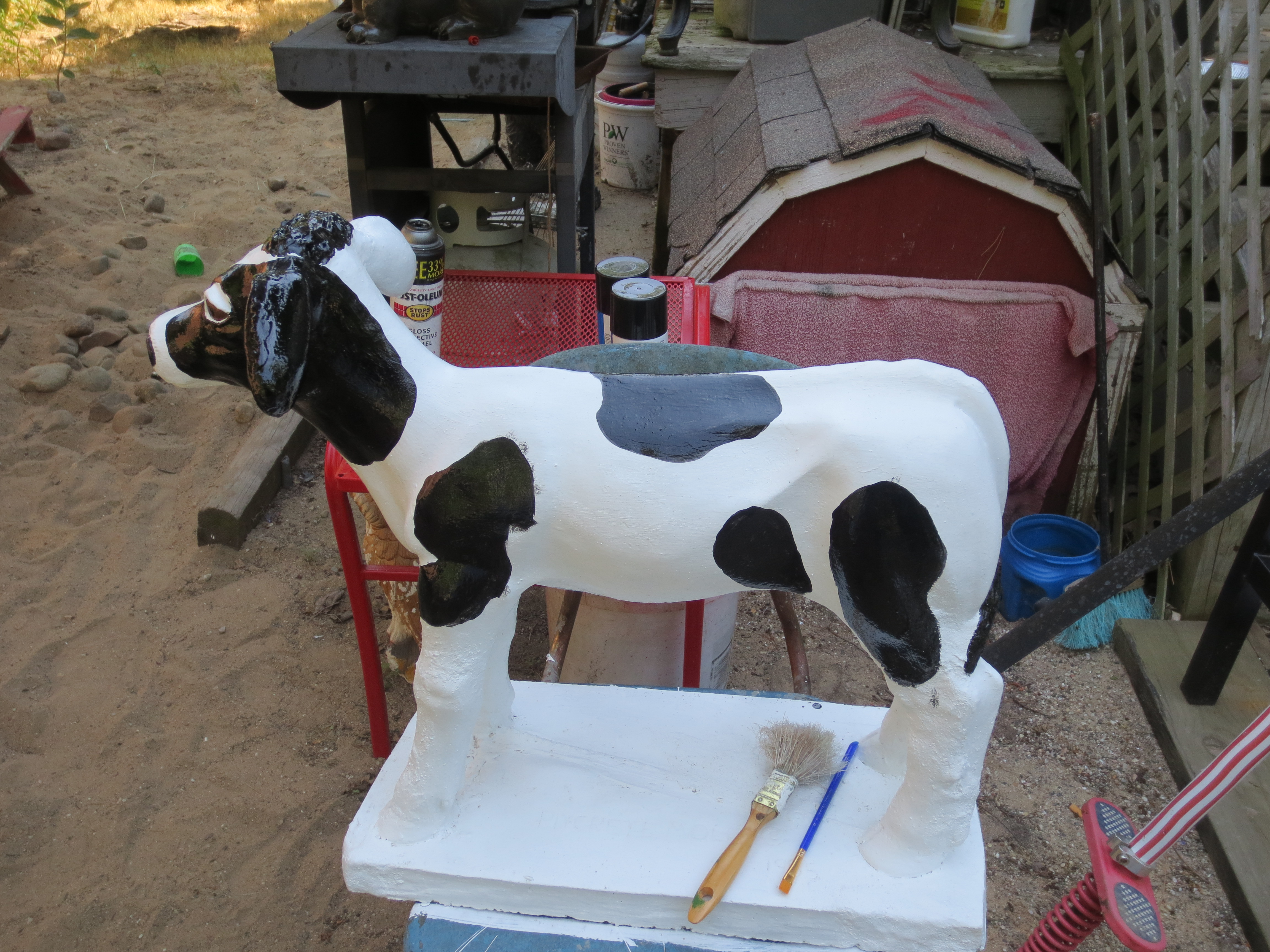 Repainted Yard Statue