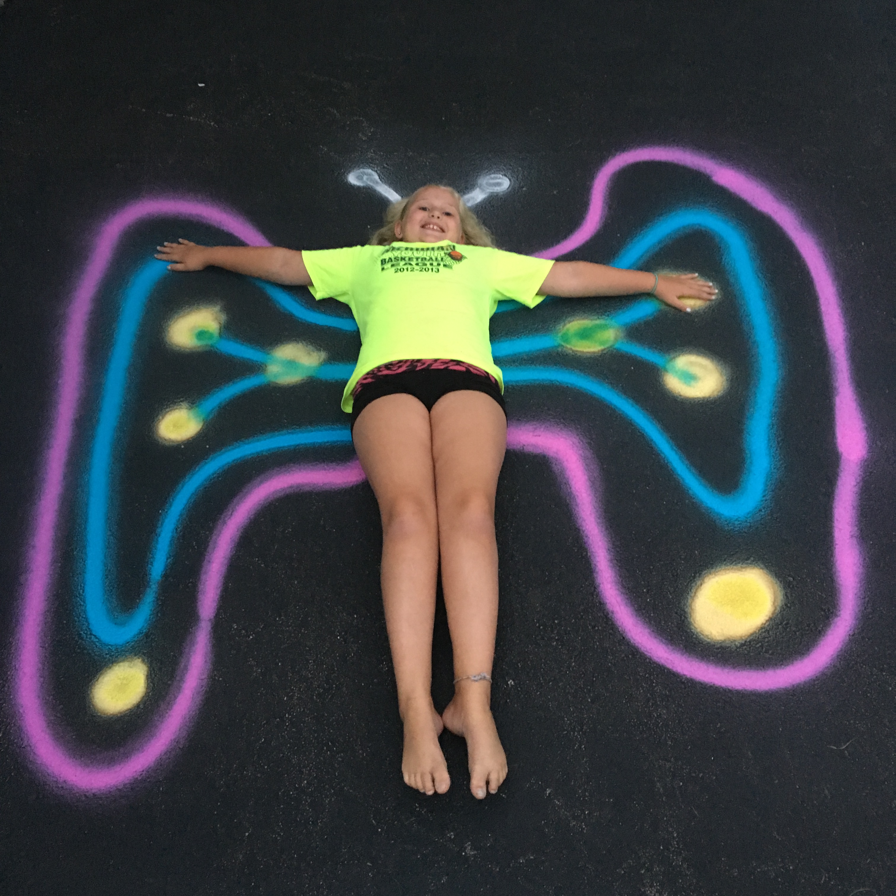 Testors Spray Chalk Piano Keyboard Driveway DIY Project