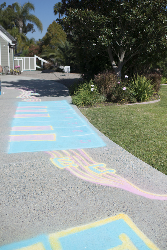 Testors Spray Chalk Piano Keyboard Driveway DIY Project