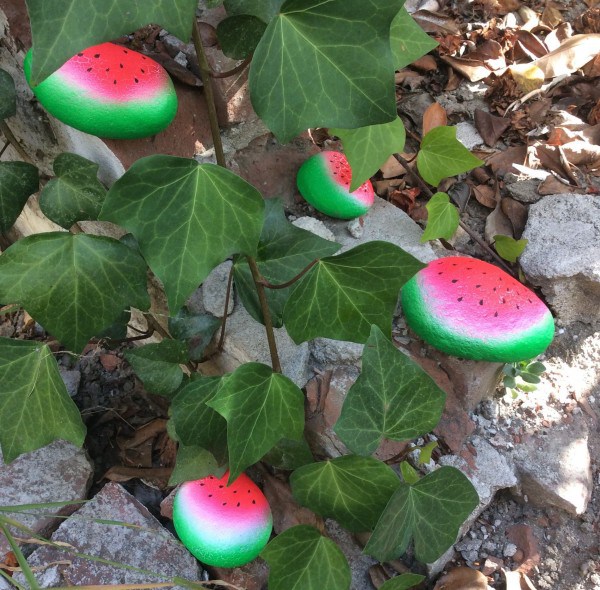 watermelon painted rocks Testors