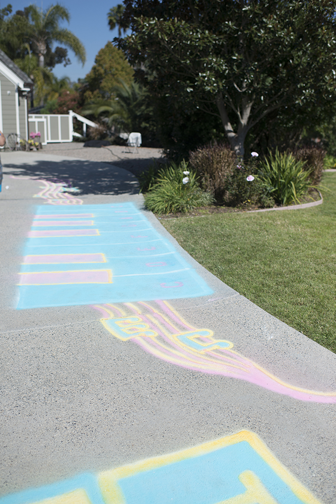 Spray Chalk Driveway Piano