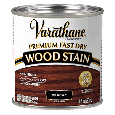Varathane Premium Fast Dry Wood Stain Half-Pint Cognac