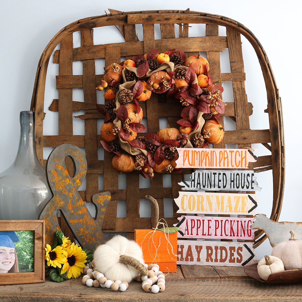 Rustic Fall Halloween Sign