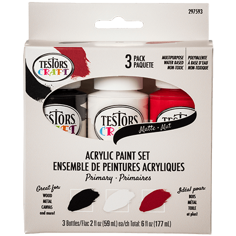 Testors Acrylic Paint Set, 9-Piece - Midwest Technology Products