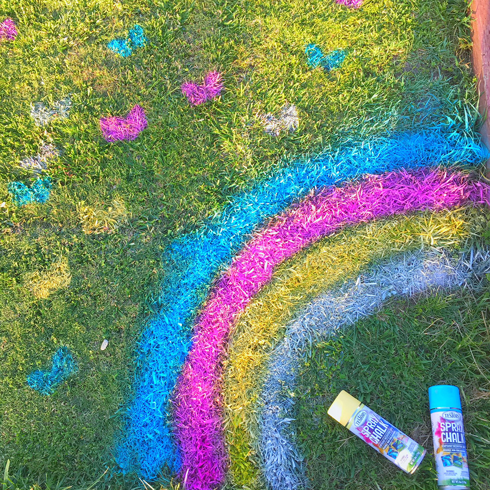Spray Chalk Spring Designs