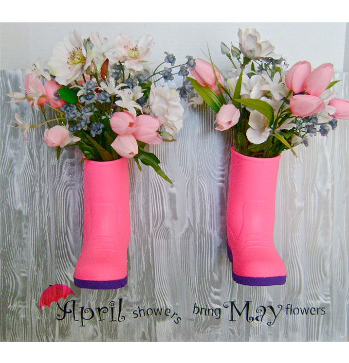 April Showers Boot Planter