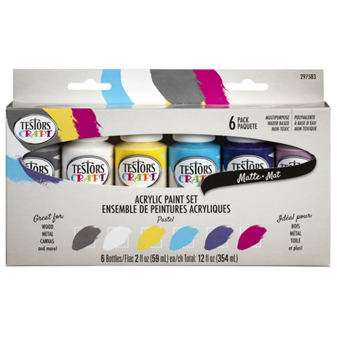 Testors Craft Acrylic Paint Set Pastel