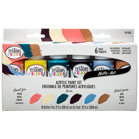 Testors Acrylic Value Finishing Paint Set - 9196T,Multicolor