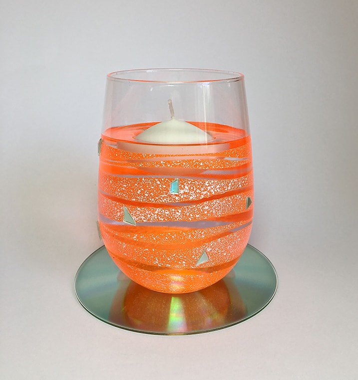 Tangerine Floating Candle Holder