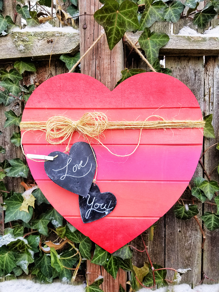 Spray Paint Wood Heart