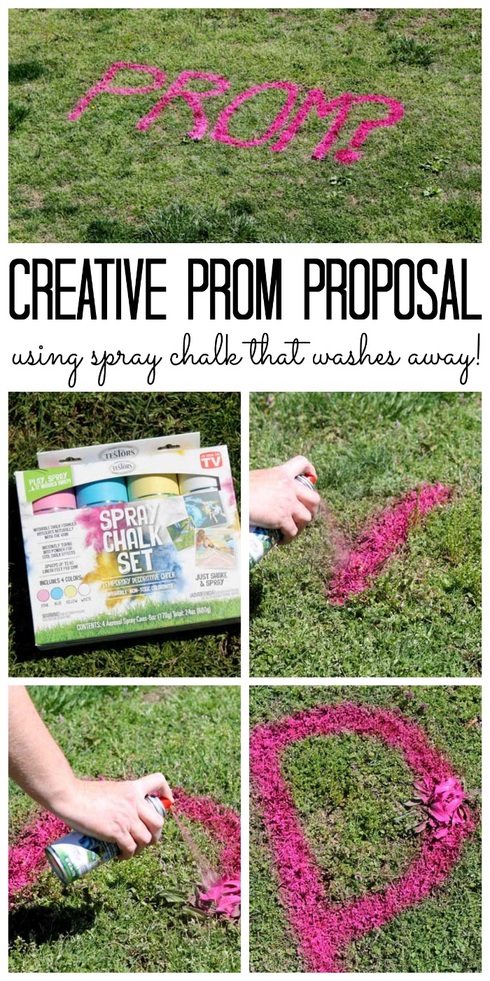 Spray Chalk Prom Proposal