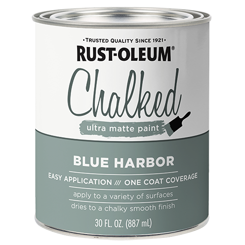 Rust-Oleum Chalked Ultra Matte Paint Quart Blue Harbour