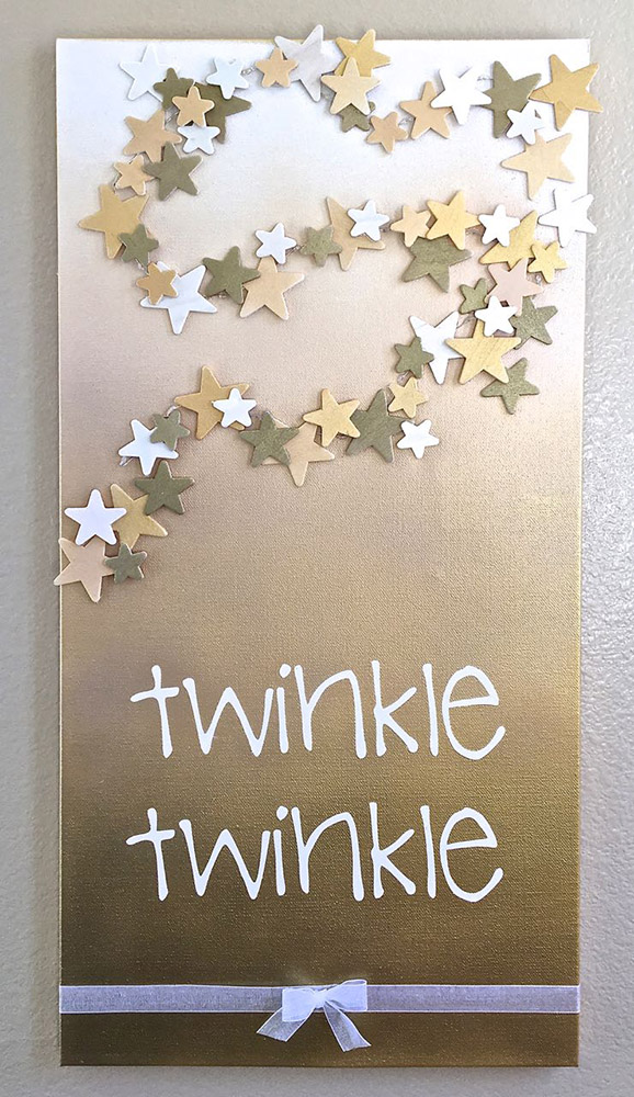Twinkle Twinkle Baby Shower Canvas project