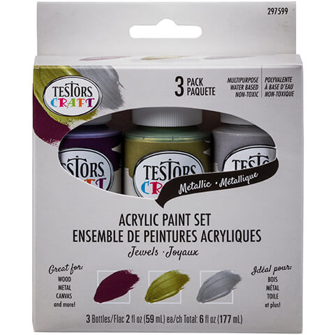 Testors Acrylic Paint Set - Primary - 6 Colors