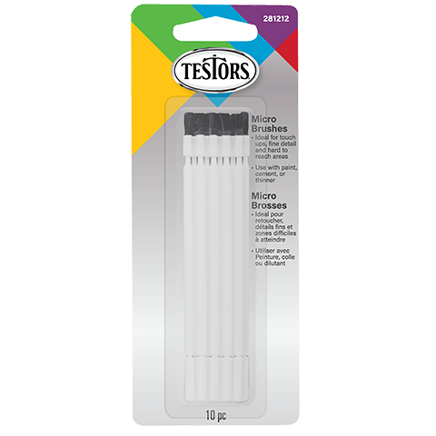 Testors Economy Craft & Hobby Paint Brush Kit, Blue, 3-Pk