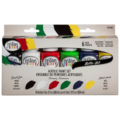 Testors Craft Acrylic Paint Set Primary