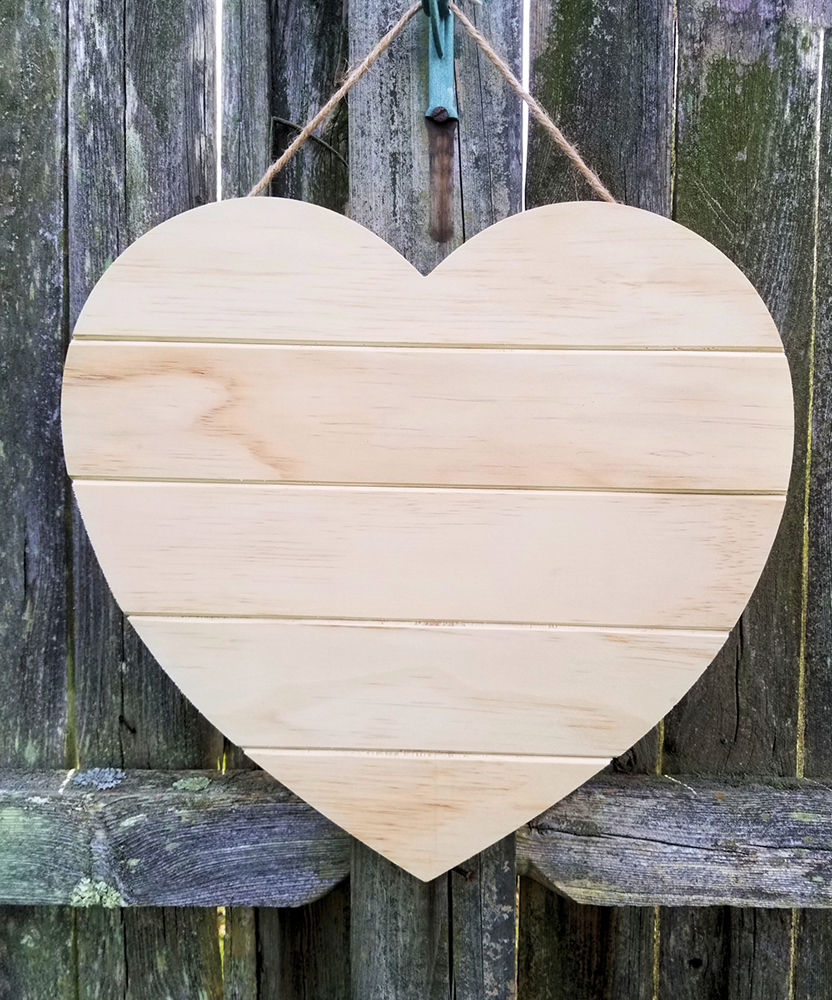 Spray Paint DIY Wood Heart Craft