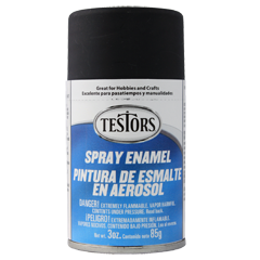 Testor 1249T Spray 3oz Flat Black