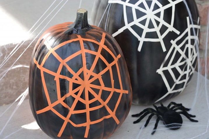 Aztek Airbrushed No Carve Spider-Web Pumpkins